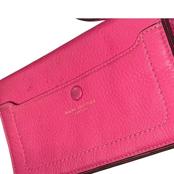 Marc Jacobs Empire City Leather Crossbody Wallet Bag Pink Gold Hardware Designer - Picture 13 of 16